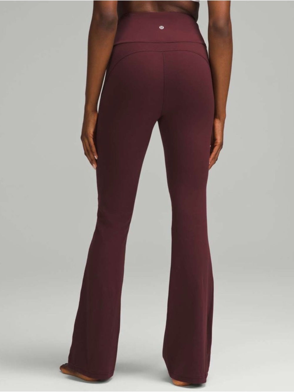 Lululemon Groove Super-High-Rise Flared Pant Nulu  Garnet size 16 - Picture 8 of 13